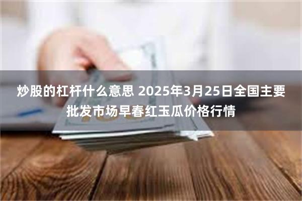 炒股的杠杆什么意思 2025年3月25日全国主要批发市场早春红玉瓜价格行情