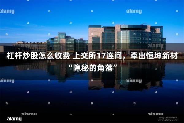 杠杆炒股怎么收费 上交所17连问，牵出恒坤新材“隐秘的角落”
