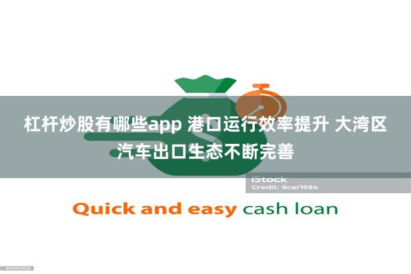 杠杆炒股有哪些app 港口运行效率提升 大湾区汽车出口生态不断完善